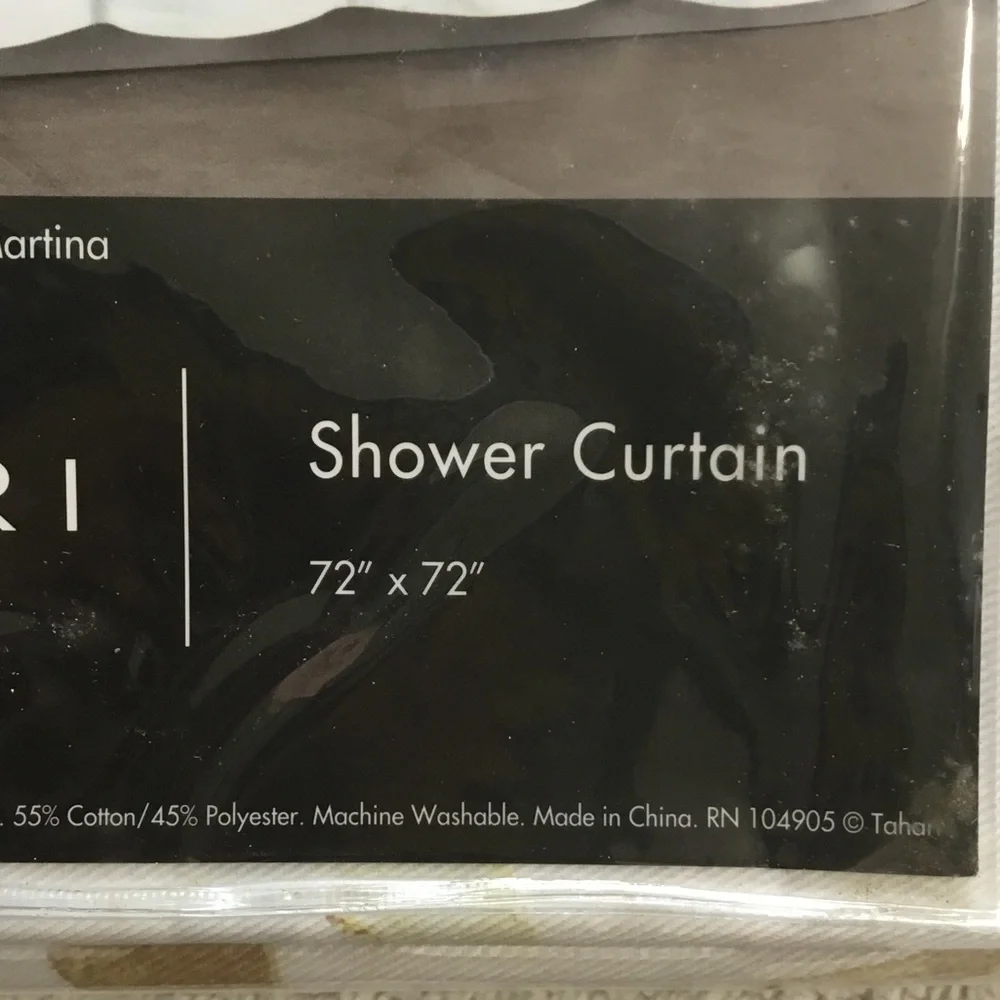 NWT Tahari Home Yellow and Orange Floral Shower Curtain - Picture 3 of 4
